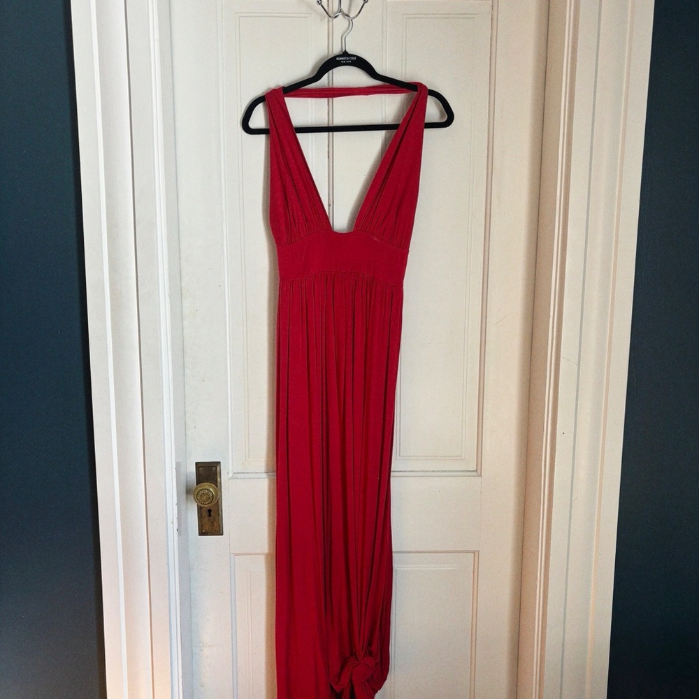 Rachel Pally Vibrant Red Backless Dress